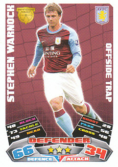 Stephen Warnock Aston Villa 2011/12 Topps Match Attax #22
